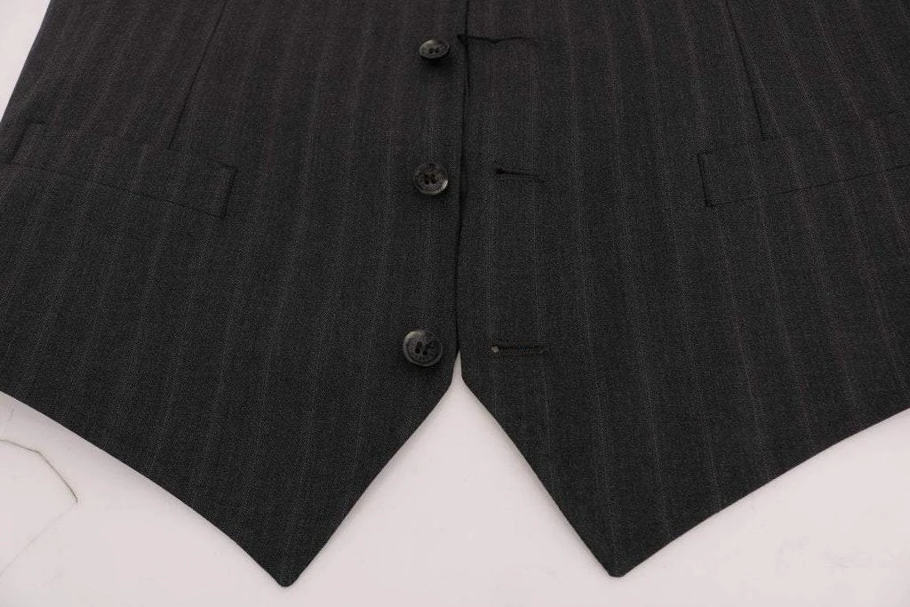 Dolce & Gabbana Dolce & Gabbana  Gray STAFF Wool Stretch Vest 5