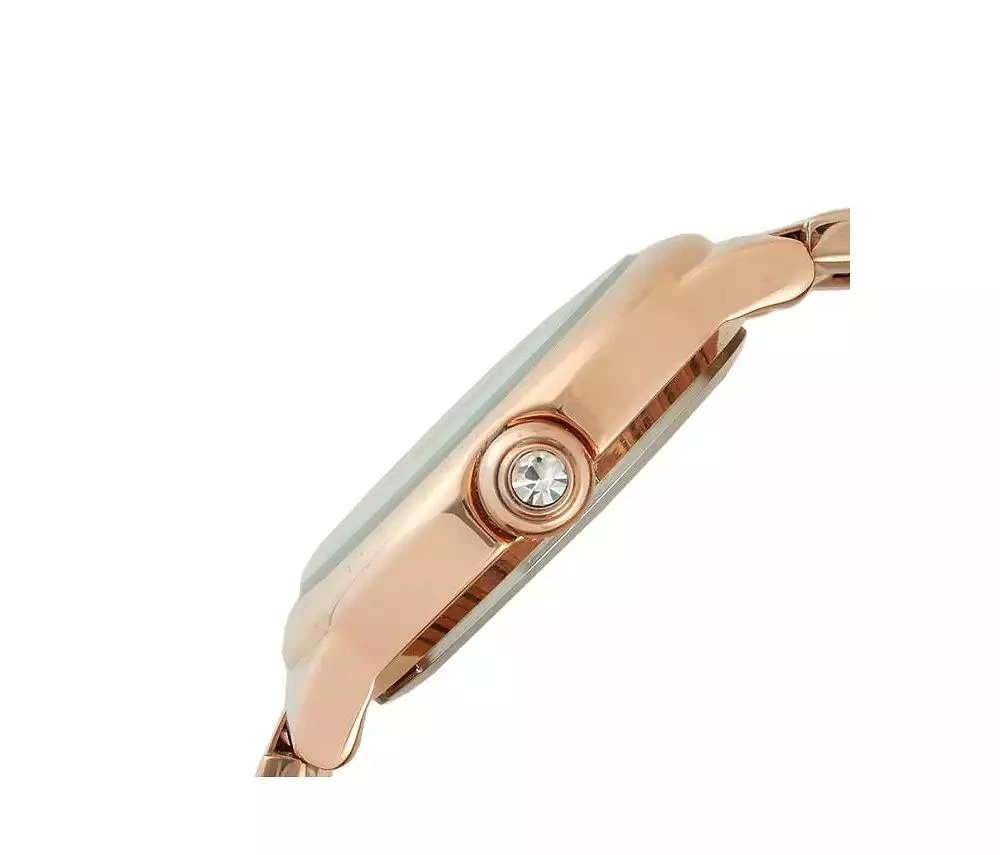 Peugeot Women's Rose Gold Plated 36mm Round Tank Steel Bracelet Watch 3