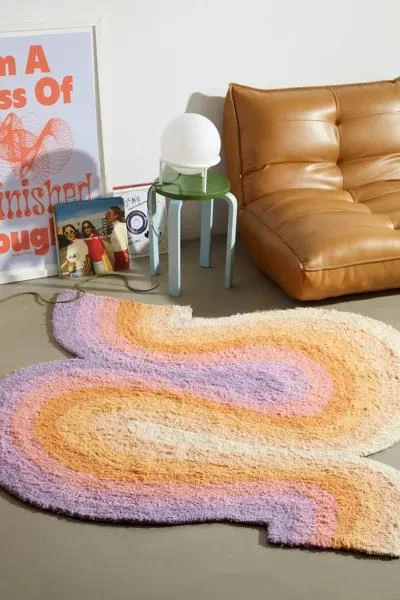 Urban Outfitters Ombre Swirl Shag Rug 1