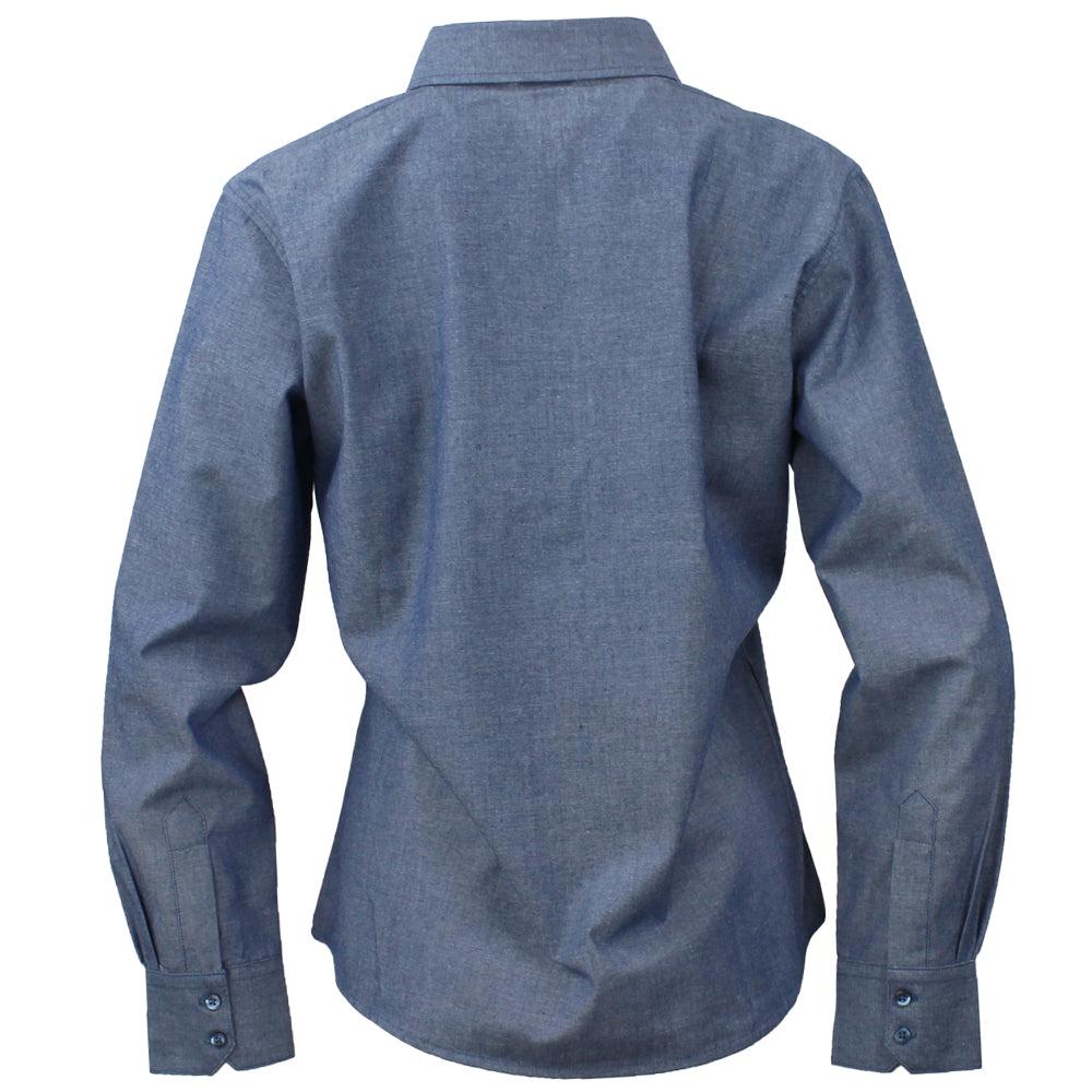 River's End Yarn Dye Chambray Long Sleeve Button Up Shirt