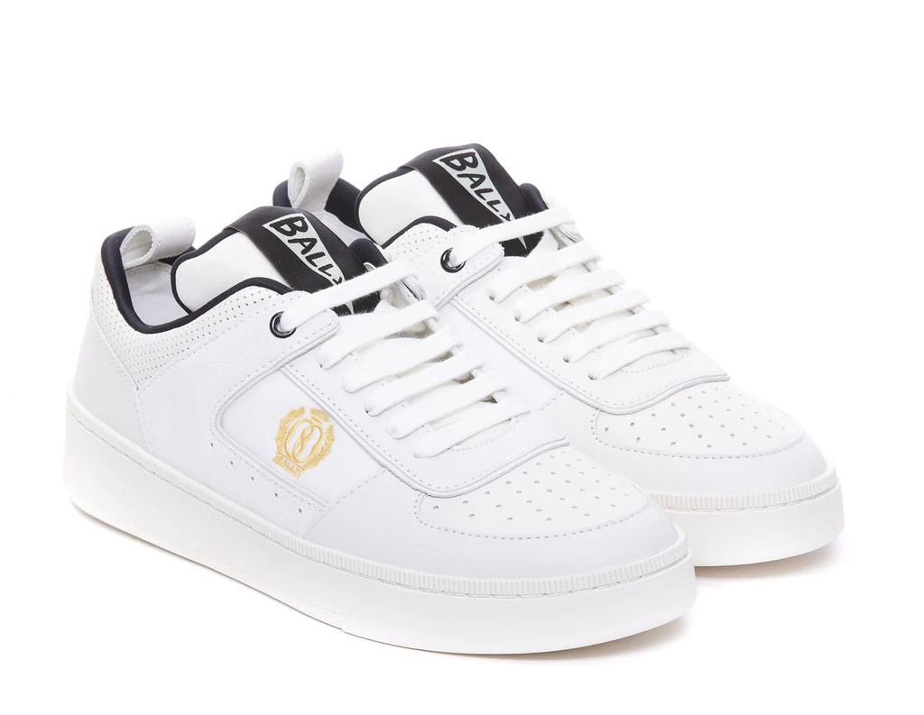 Bally Bally White And Black Leather Raise Sneakers 4