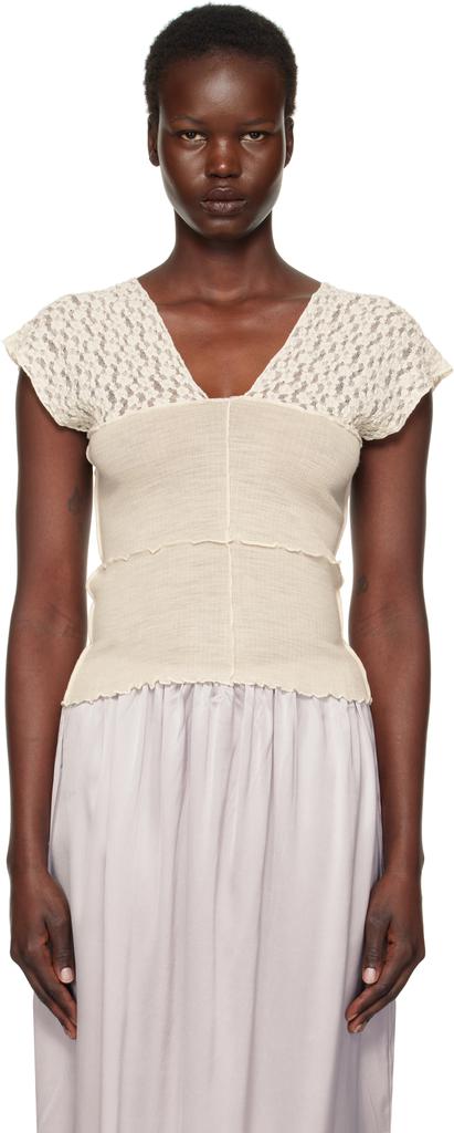 Baserange Off-White Nehru Tank Top - Lingerie - BeyondStyle