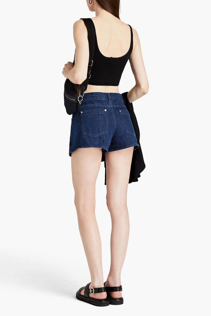 RED Valentino Skirt-effect printed denim shorts 3