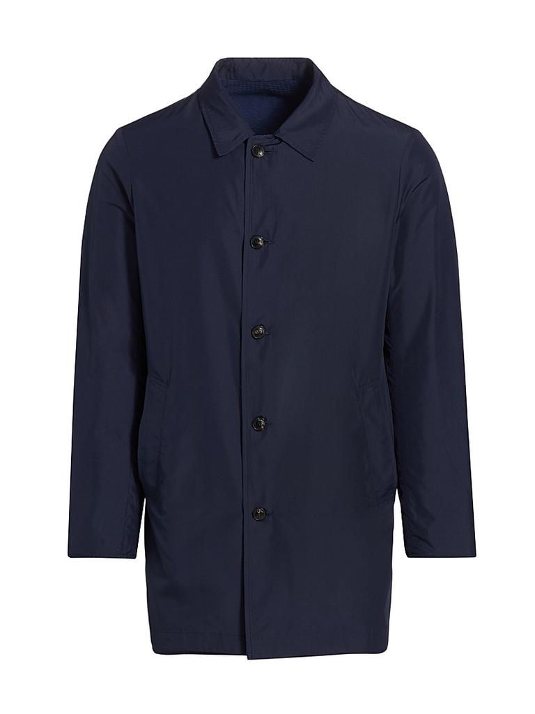 Wool Blend Top Coat With Removable Hooded Bib – On Sale Now