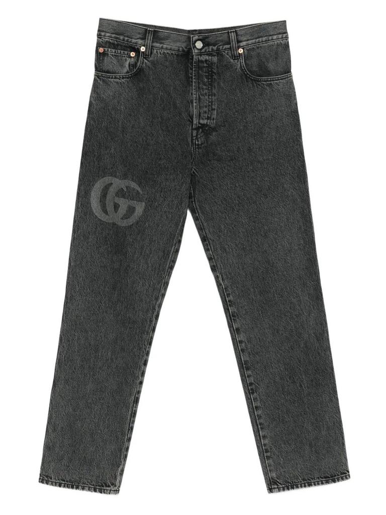 Gucci Gucci GG Logo Printed Baggy Jeans - Pants - Free