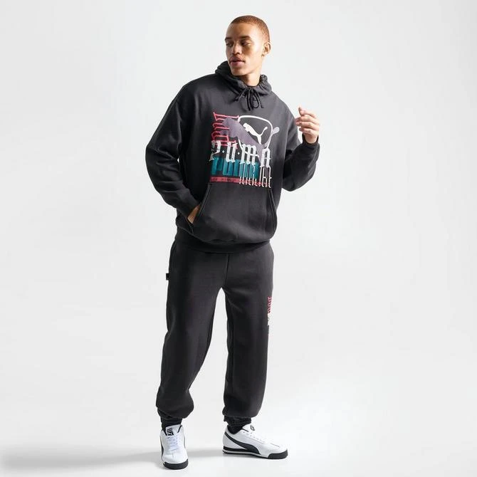 Puma Men's Puma Classics Play Loud Logo Graphic Hoodie 2