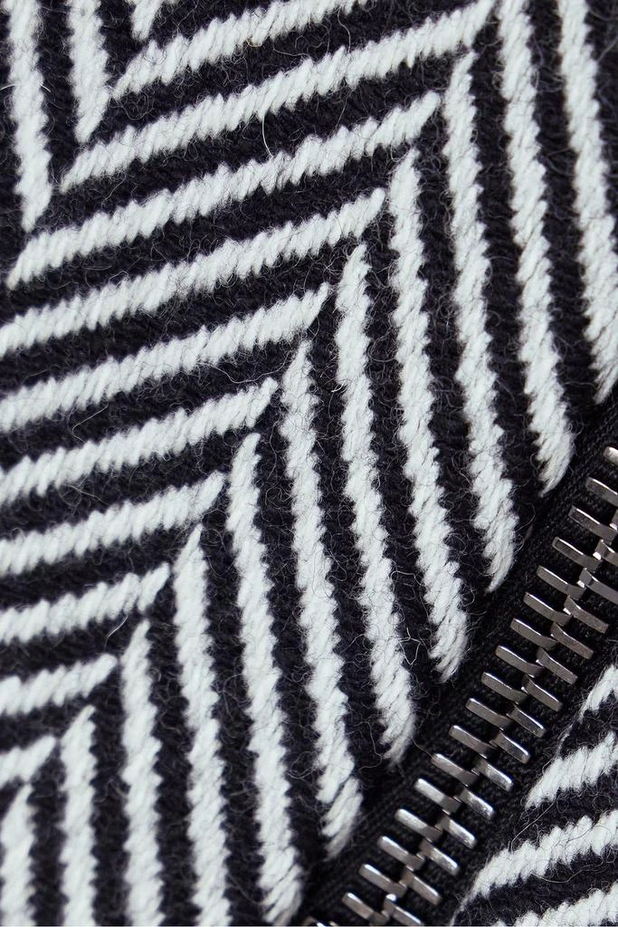 Tom Ford Belted herringbone wool-blend skirt 4