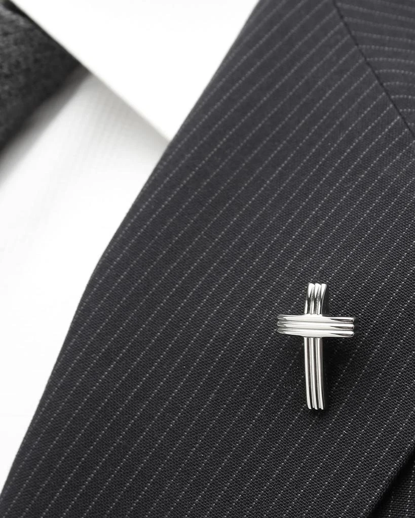 Cufflinks Inc. Men's Stainless Steel Cross Lapel Pin 2