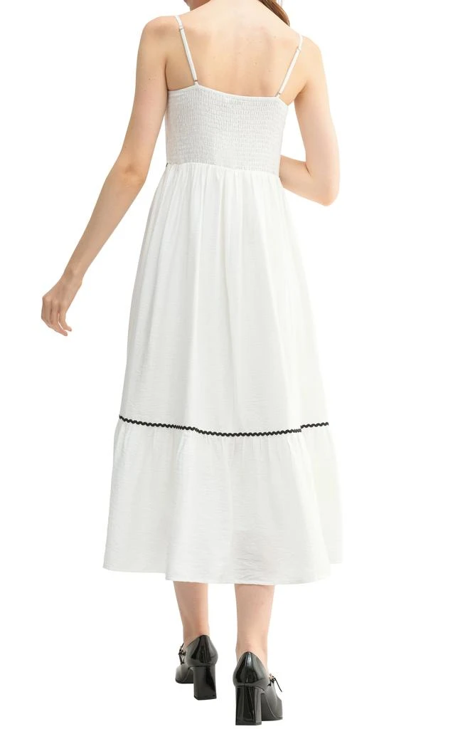 Lush Contrast Ric Rac Midi Dress 2