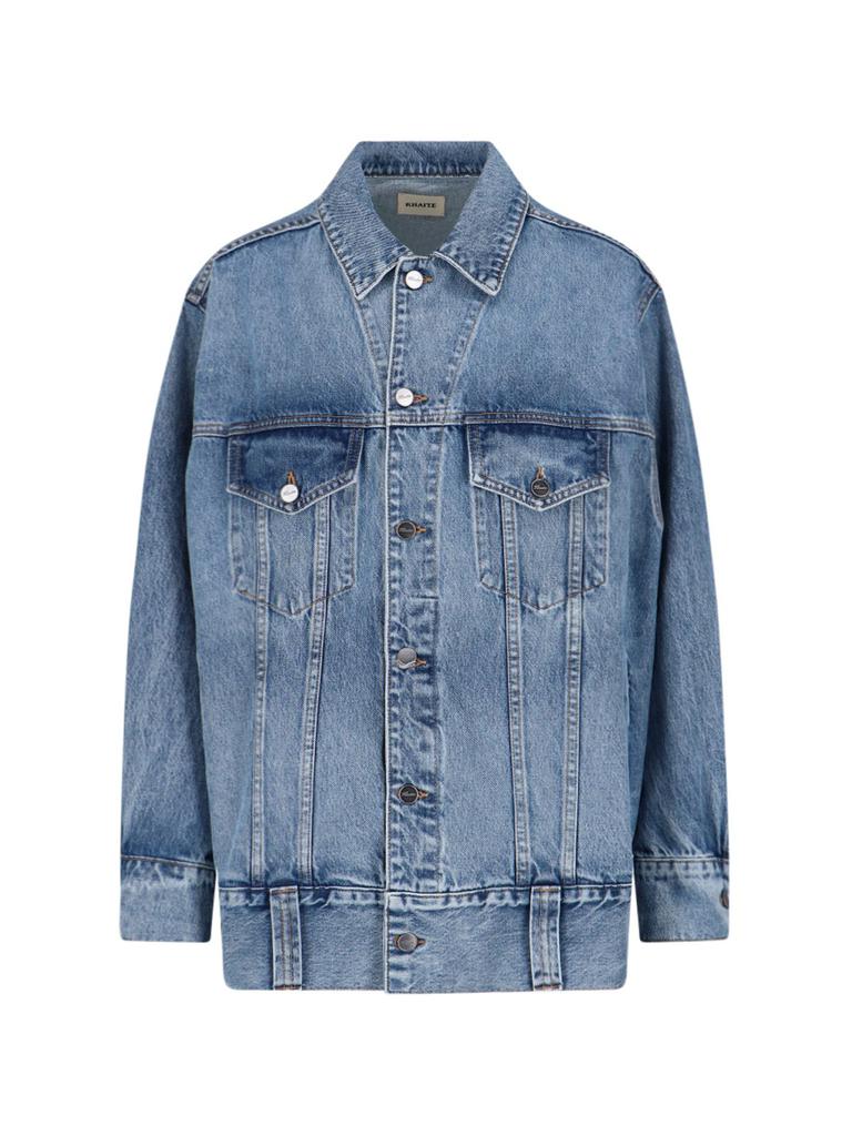 【関税込み】KHAITE ブルー Saunder デニムジャケット Khaite Blue Saunder Denim Jacket - Jackets - BeyondStyle