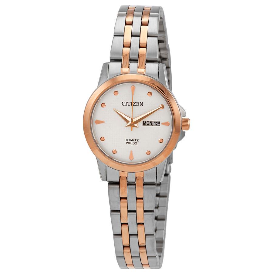 Citizen Quartz Silver Dial Two-tone Ladies Watch EQ0605-53A