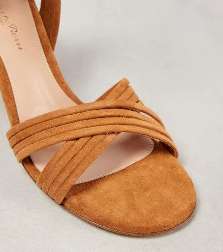 Gianvito Rossi Lianne criss-cross 70 suede sandals 5