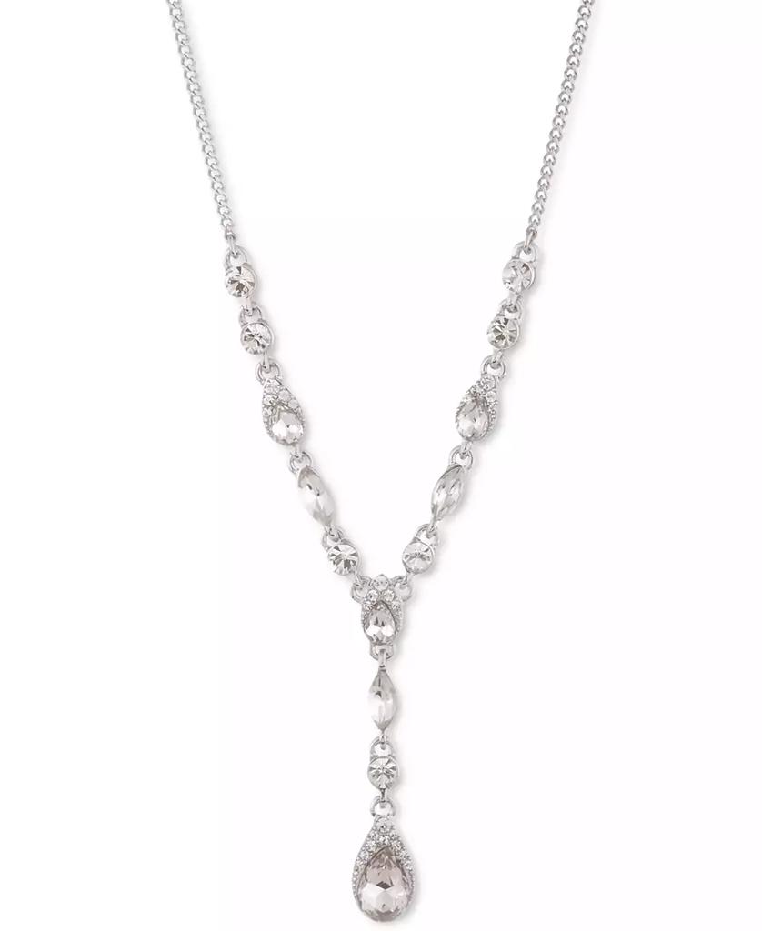 Givenchy Pear-Shape Crystal Lariat Necklace, 16" + 3" extender