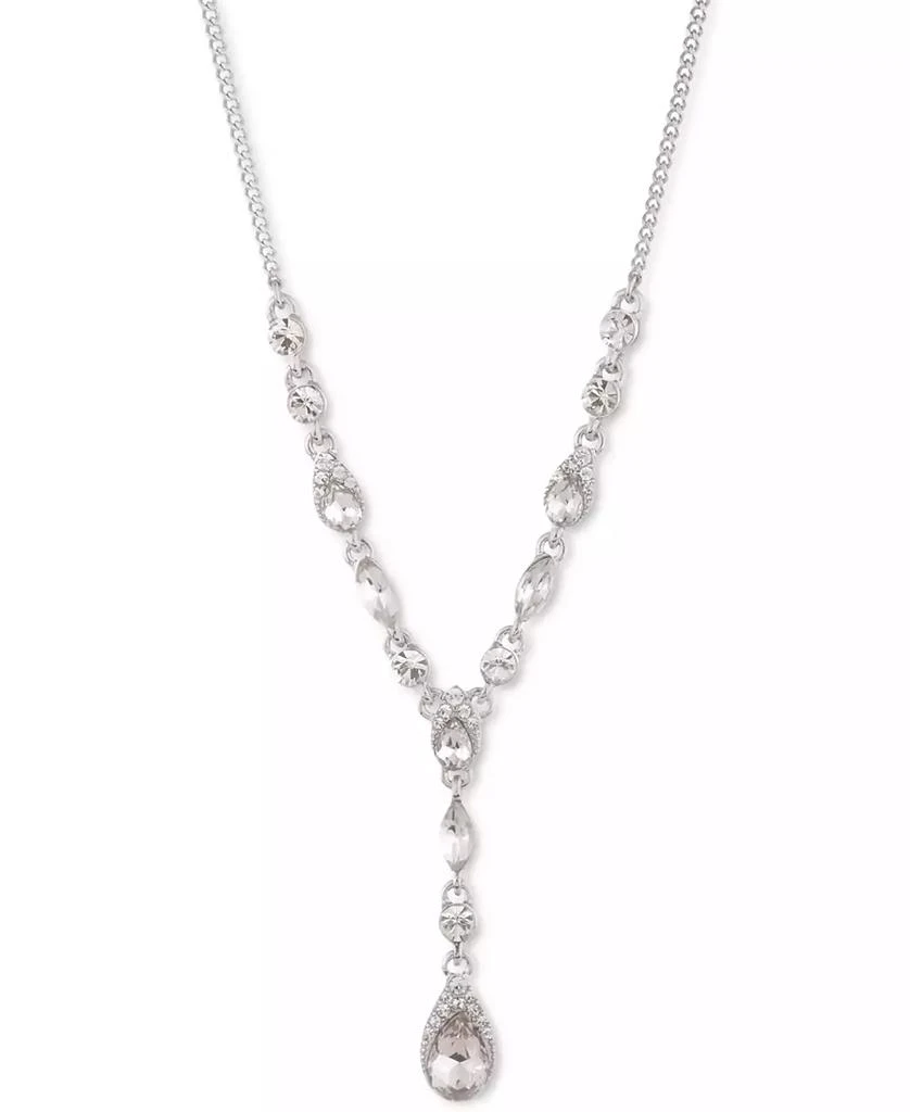 Givenchy Pear-Shape Crystal Lariat Necklace, 16" + 3" extender 1