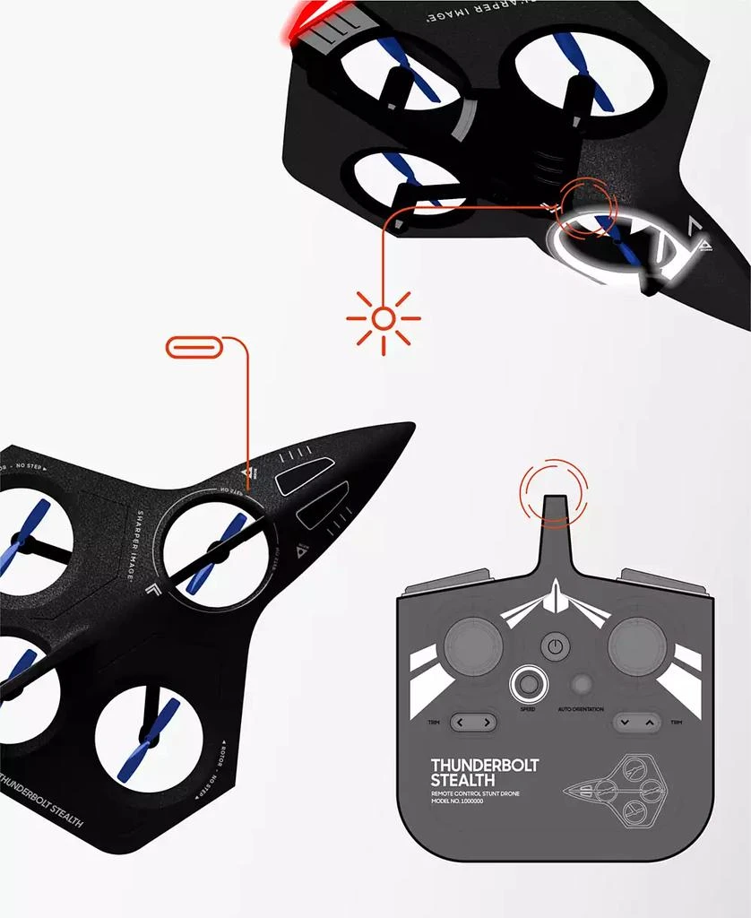 Sharper Image Thunderbolt Stealth Drone 5