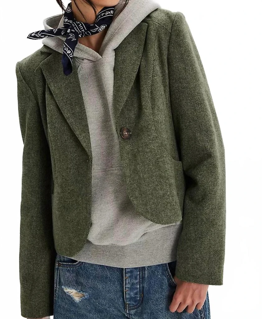 Free People Whip Smart Blazer In Olive