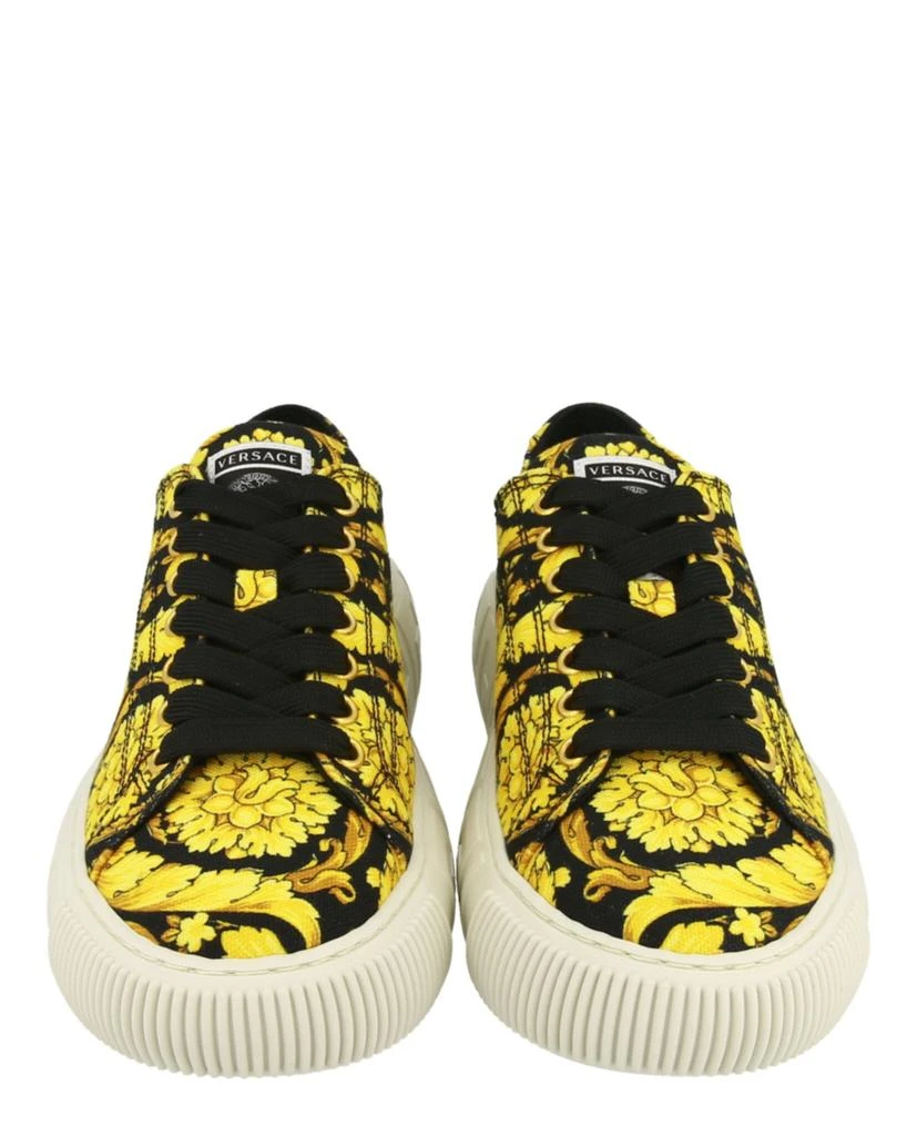 Versace La Greca Barocco Canvas Sneakers 5