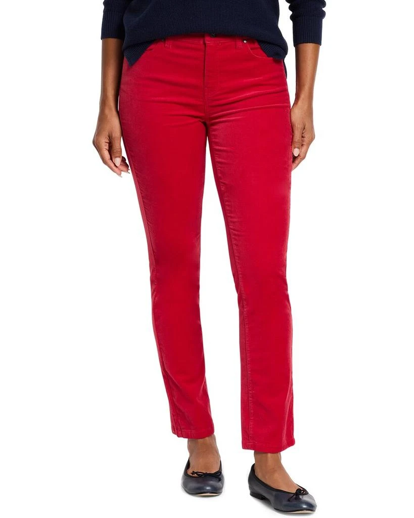 NIC+ZOE NIC+ZOE Daytrip Straight Velvet Pant 1