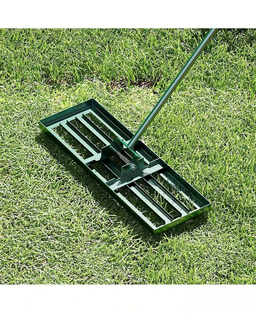 GOUUN 30 x 10 Inch Lawn Leveling Rake with Ergonomic Handle 9