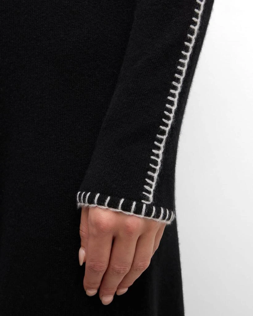 Autumn Cashmere Blanket-Stitch Cashmere Midi Dress 5