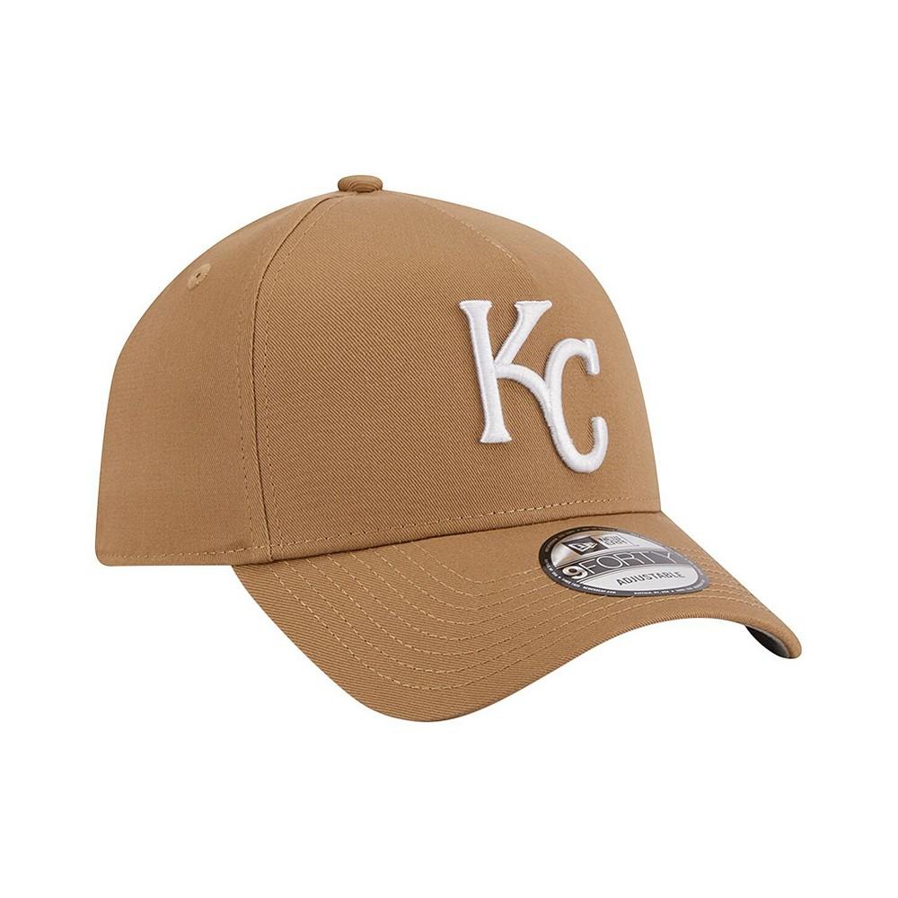New Era Men's Khaki Kansas City Royals A-Frame 9FORTY Adjustable Hat