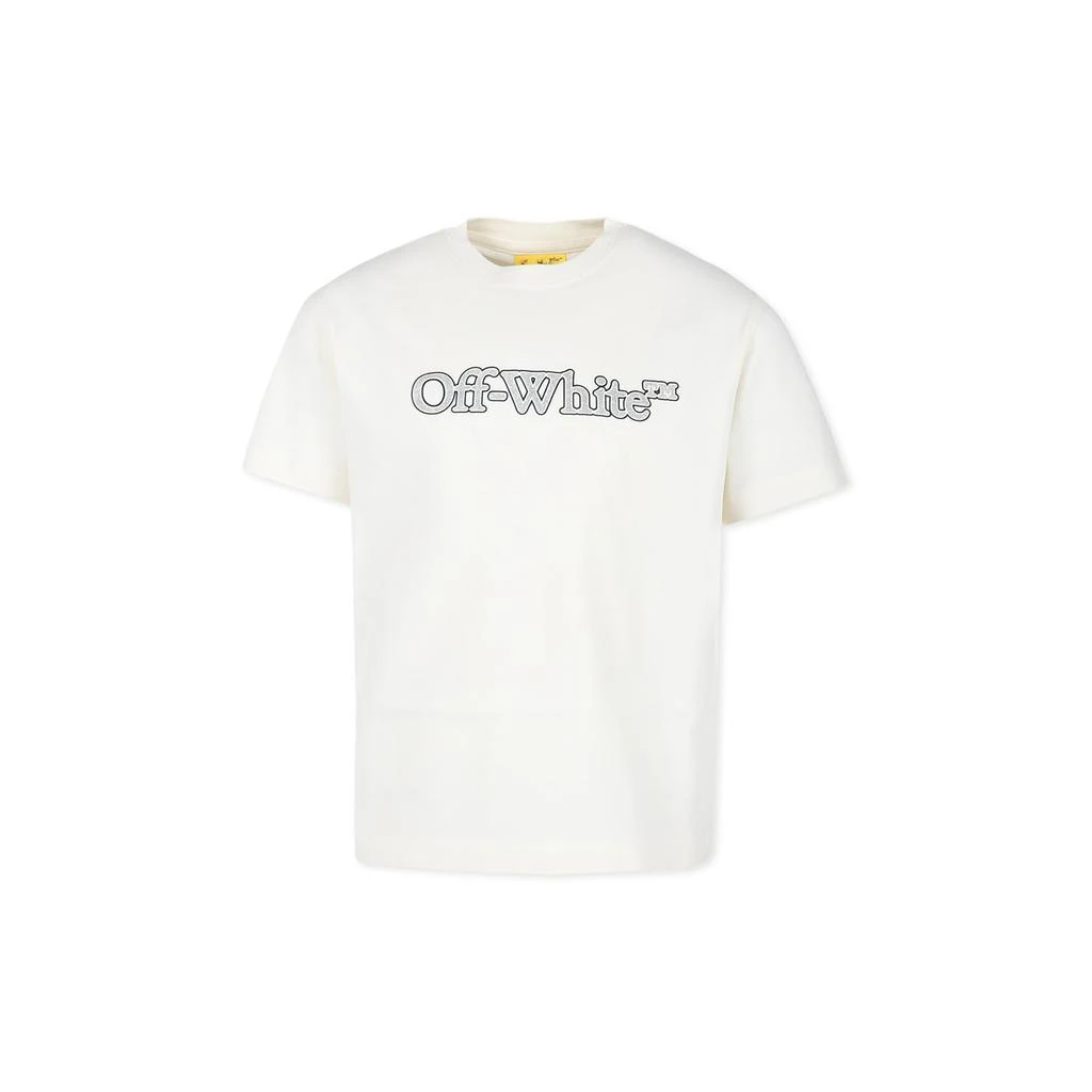 Off-White Ivory T-shirt For Girl With Logo 1