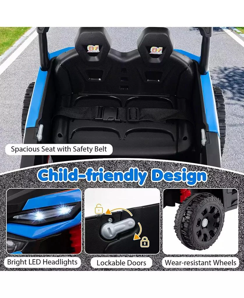 Mecale 12V Battery Powered Ride On Tractor with Parent Remote Control-Black 7