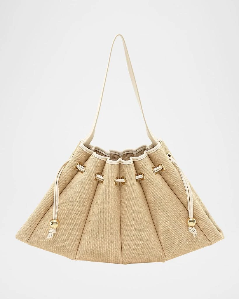 THEMOIRe Calipso Drawstring Straw Shoulder Bag 1