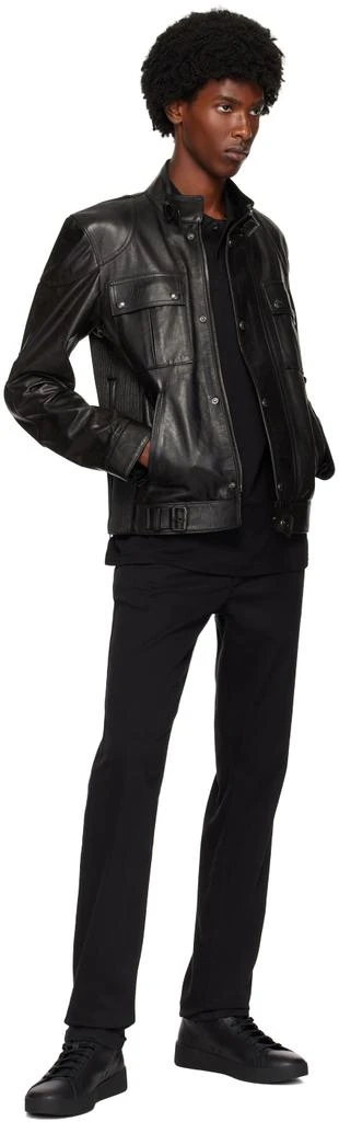 BELSTAFF Black Hand-Waxed Gangster Leather Jacket 4