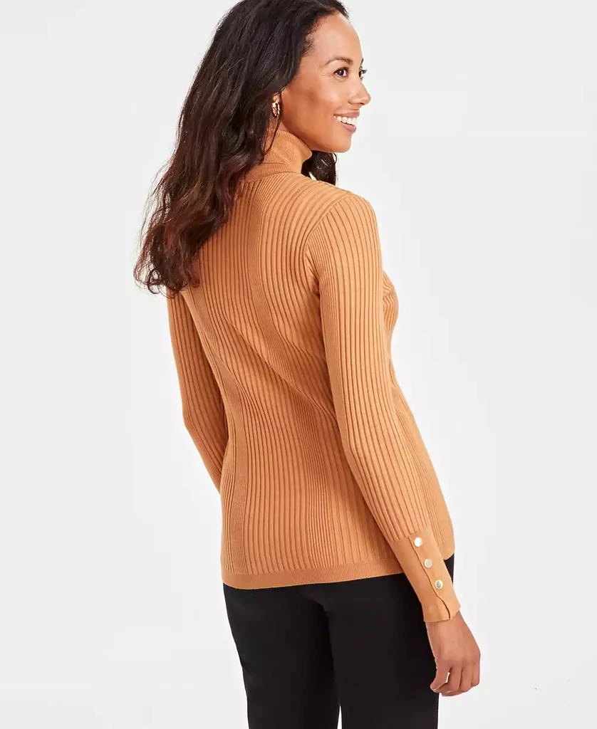 JM Collection Petite Ribbed Turtleneck Sweater, Created for Macy's 2
