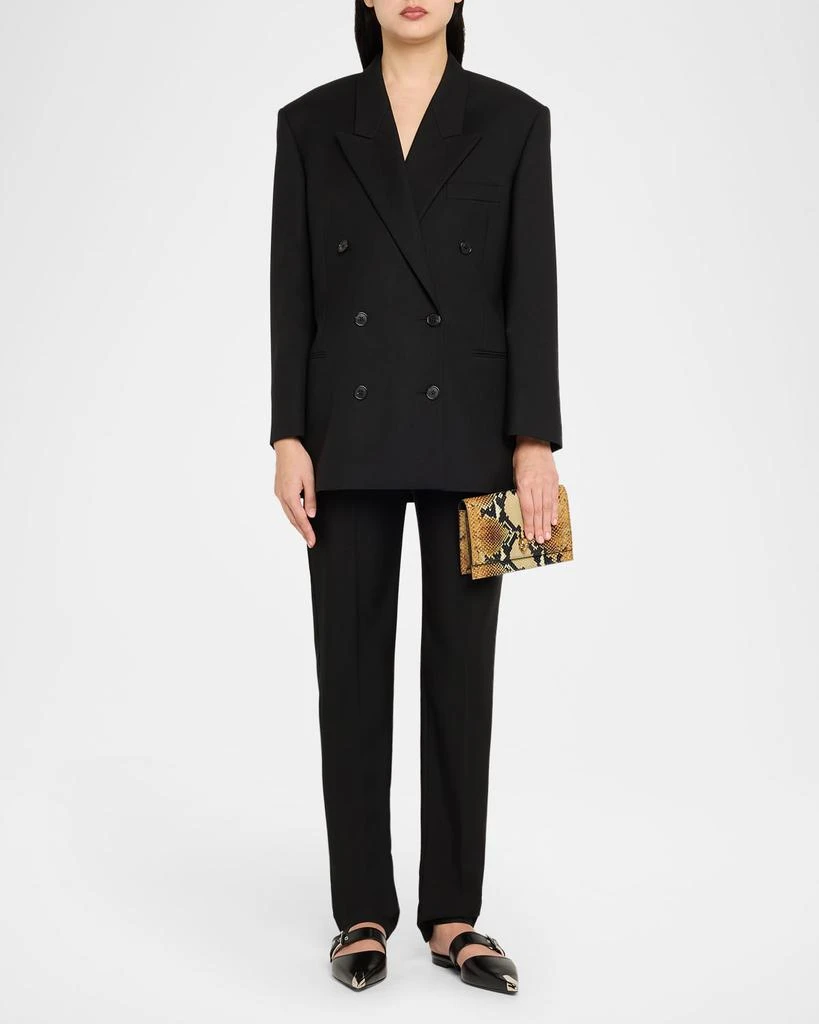 McQueen Small Skull Python-Embossed Crossbody Bag 6