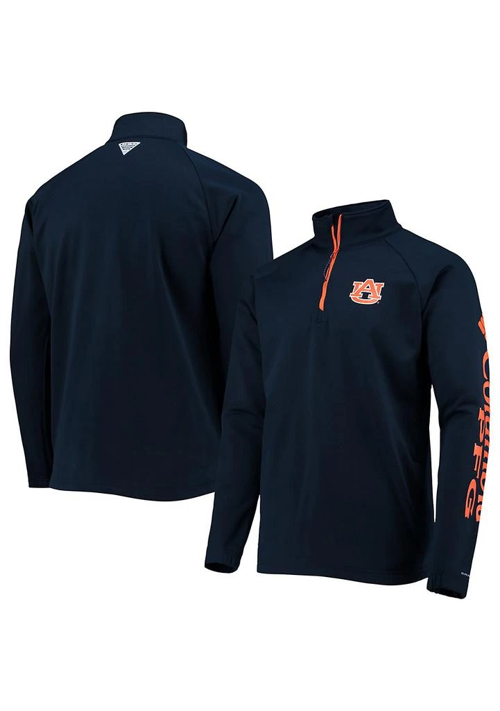 Columbia NCAA Auburn Tigers Terminal Tackle Fleece Raglan Omni-Shade Quarter-Zip Jacket