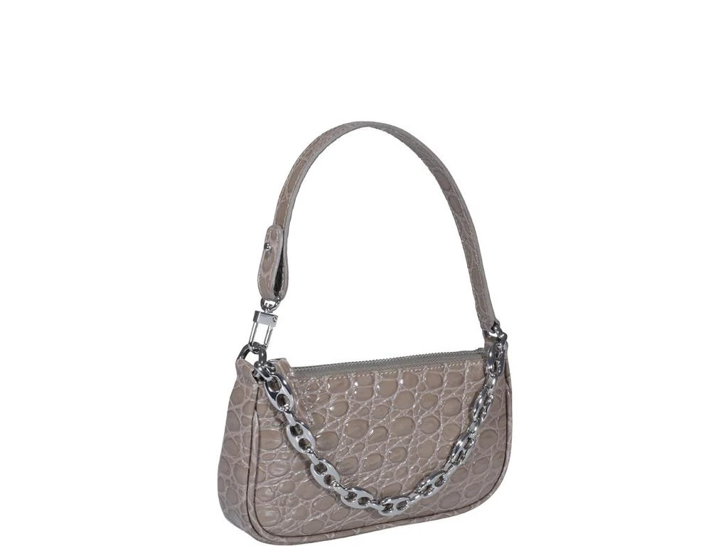 By Far By Far Rachel Embossed Chain Detailed Mini Shoulder Bag 3