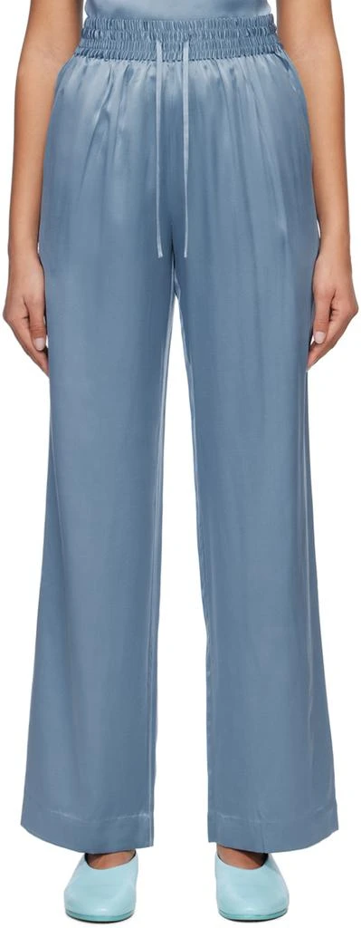 Loulou Studio Blue Soma Lounge Pants 1