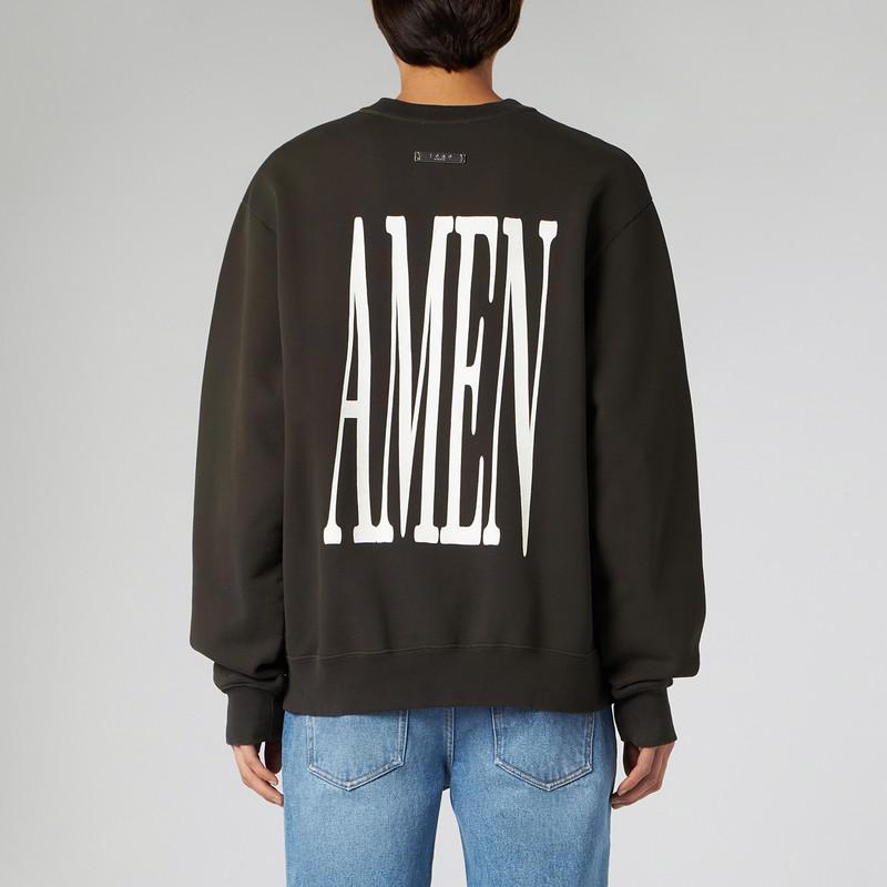 1989 STUDIO クルーネックスウェットシャツ ブラウン FW24/25 1989 STUDIO crew-neck Cross dark brown - Shirts - BeyondStyle