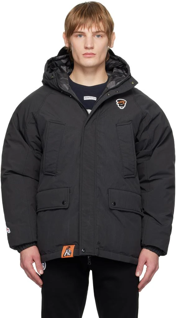 AAPE Gray 'AAPE' Main Reversible Down Jacket 1