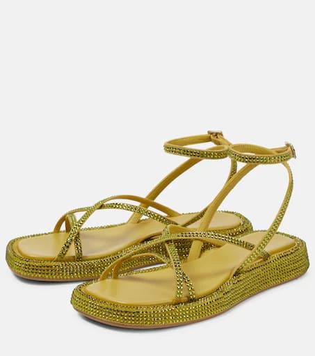 GIA BORGHINI Gia/Rhw Rosie embellished leather 16 S sandals 5
