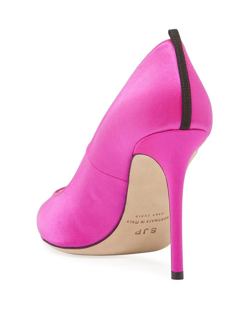 SJP by Sarah Jessica Parker Fawn Satin Pointed-Toe 100mm Pumps 4