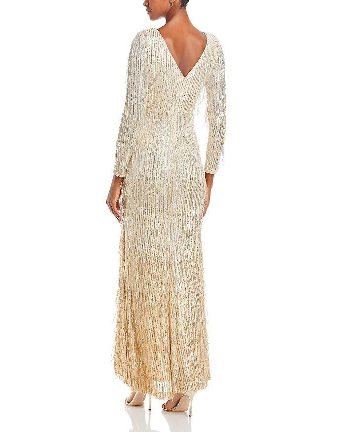 Eliza J Fringe Sequin Gown 6