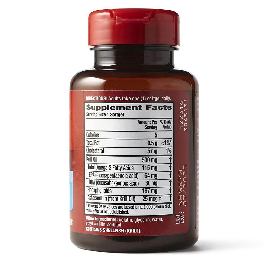 MegaRed 500mg Exta Strength Omega-3 Krill Oil Supplement Softgels 9