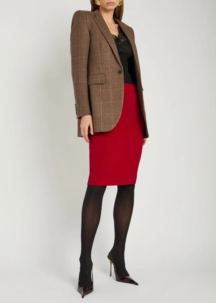 Yves Saint Laurent Houndstooth wool and cashmere-blend blazer 4