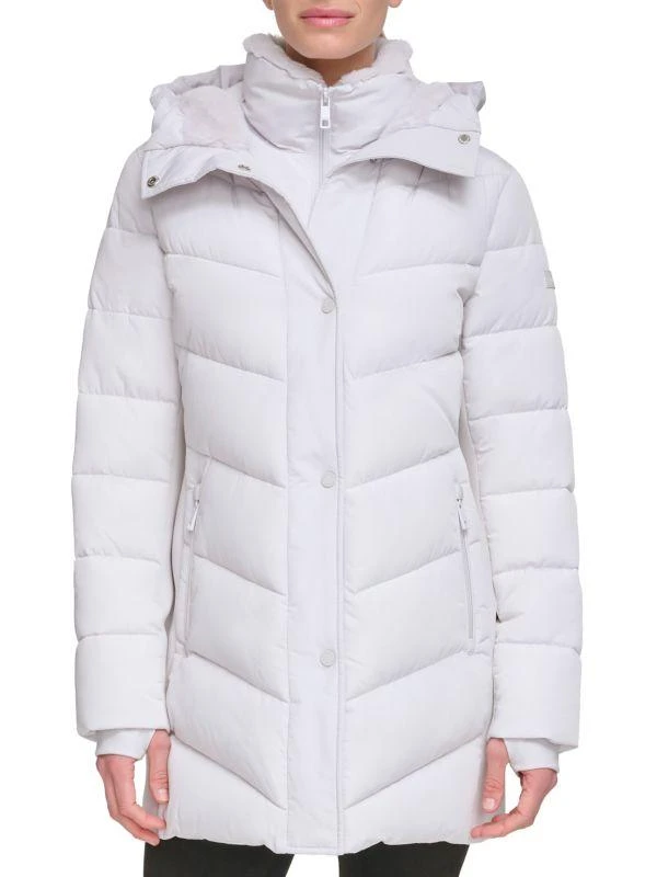 Calvin Klein Faux Fur Trim Puffer Jacket 1