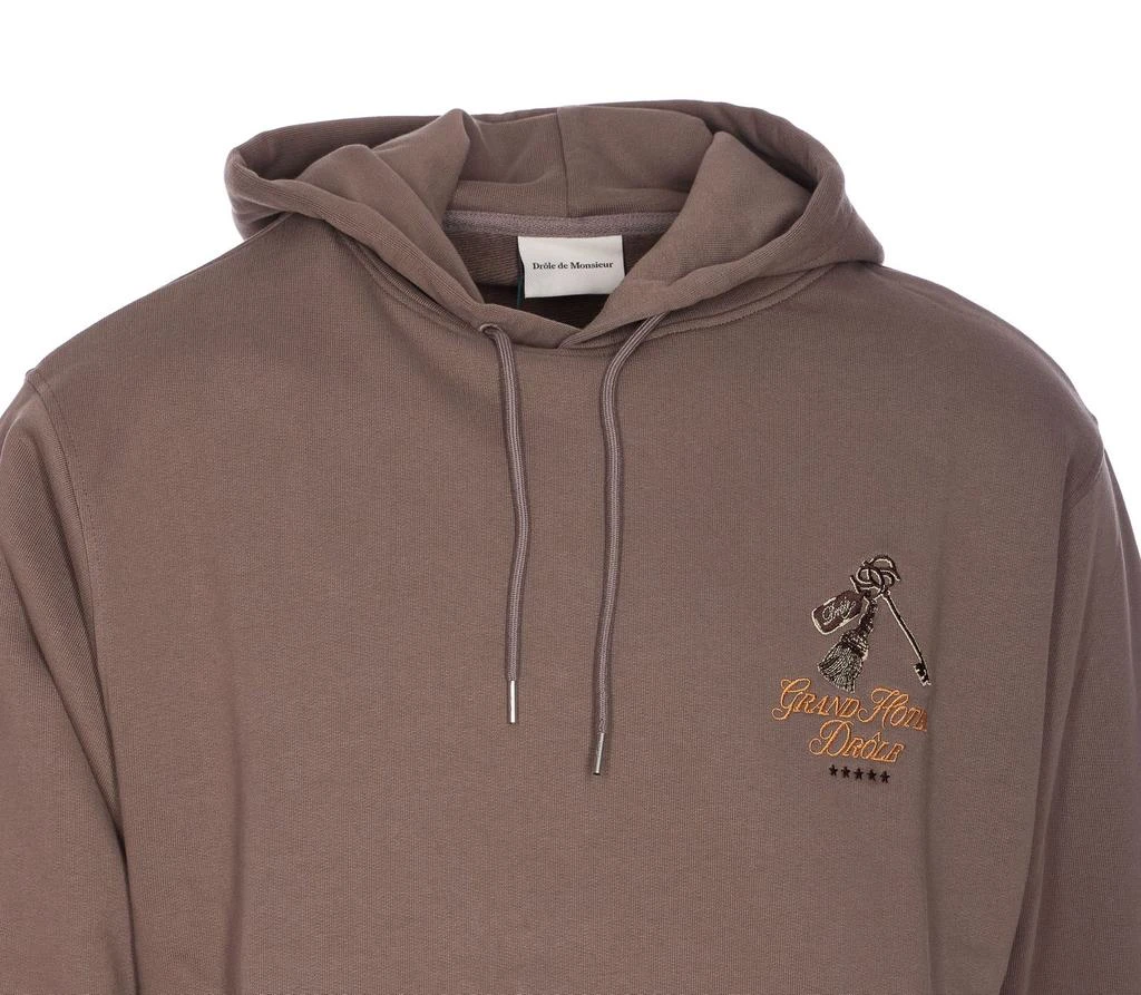 Drôle de Monsieur Drôle de Monsieur Logo Embroidered Drawstring Hoodie 4