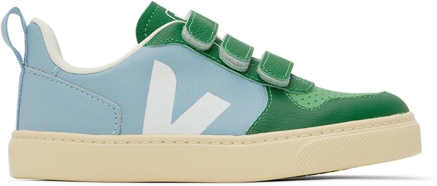 VEJA Kids Green & Blue V-10 Sneakers 1