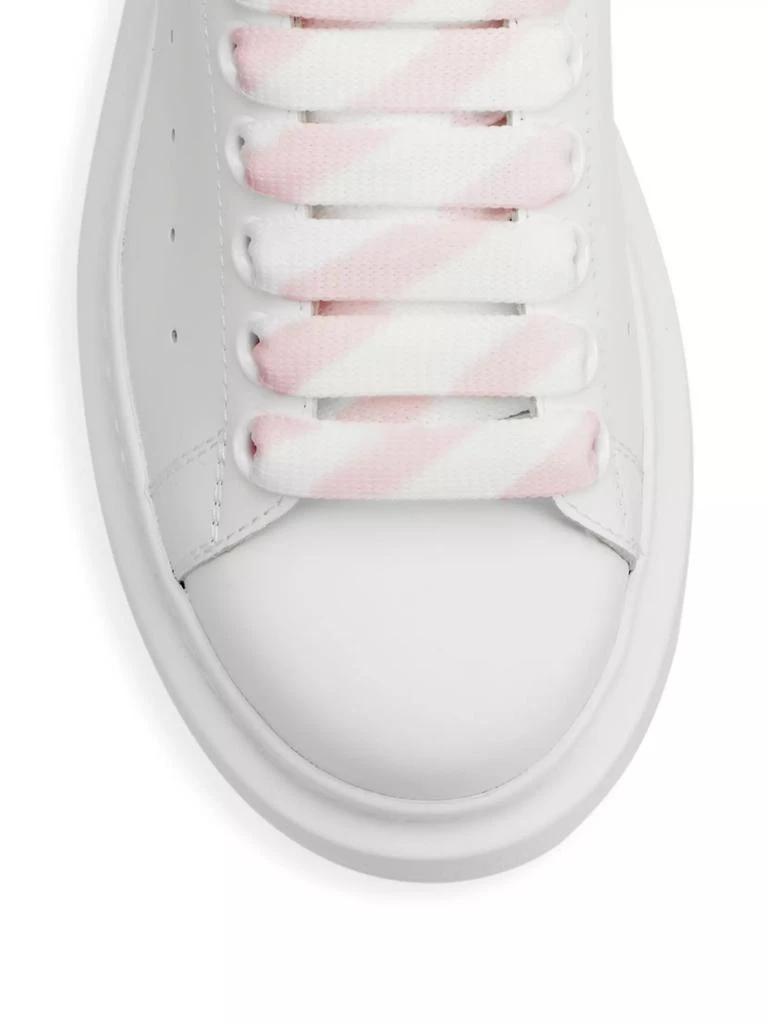 Alexander McQueen Women's Oversized Embossed Logo Leather Sneakers 3