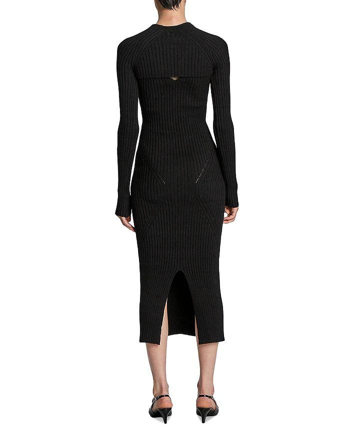 LVIR V Neck Ribbed Knit Dress 2
