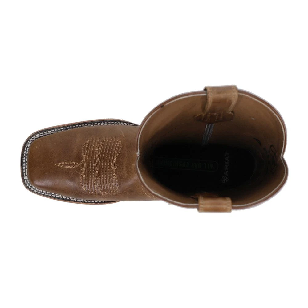 Ariat Cattle Call Embroidered Square Toe Pull On Cowboy Boots 4