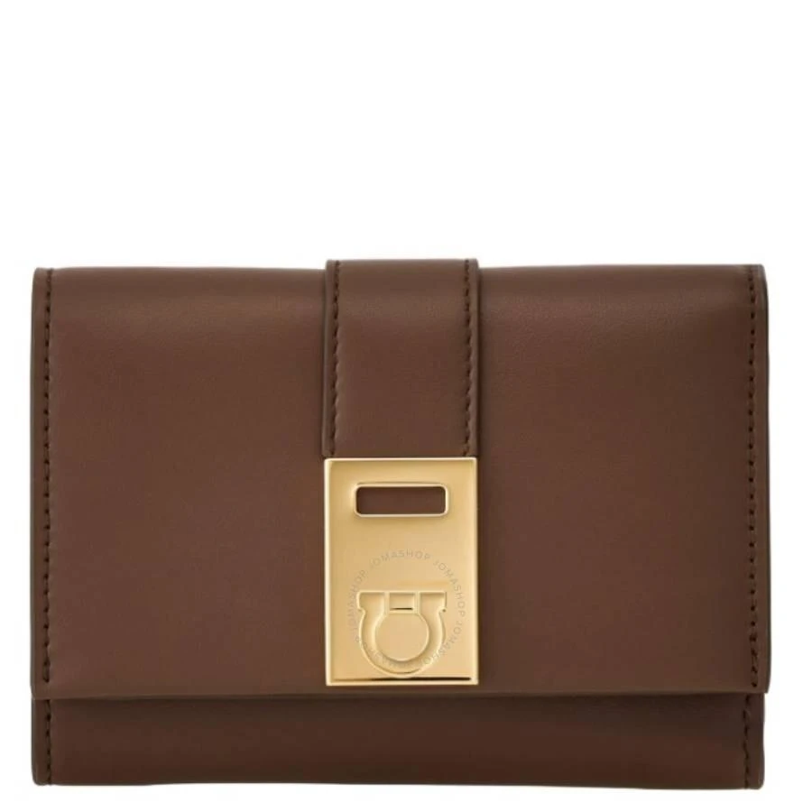 Salvatore Ferragamo Hug Two-Tone Compact Leather Wallet 1