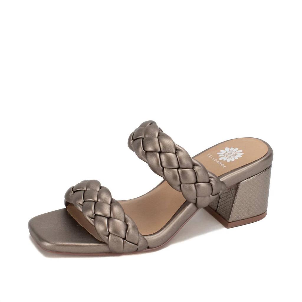 Yellow Box Women's Carlen Heel Sandals In Bronze