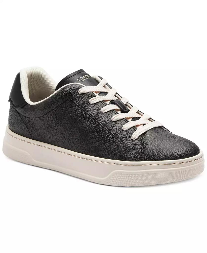 【COACH】High Line Update Signature Canvas Lace-Up Sneakers Coach High Line Update Signature Canvas Lace-Up Sneakers